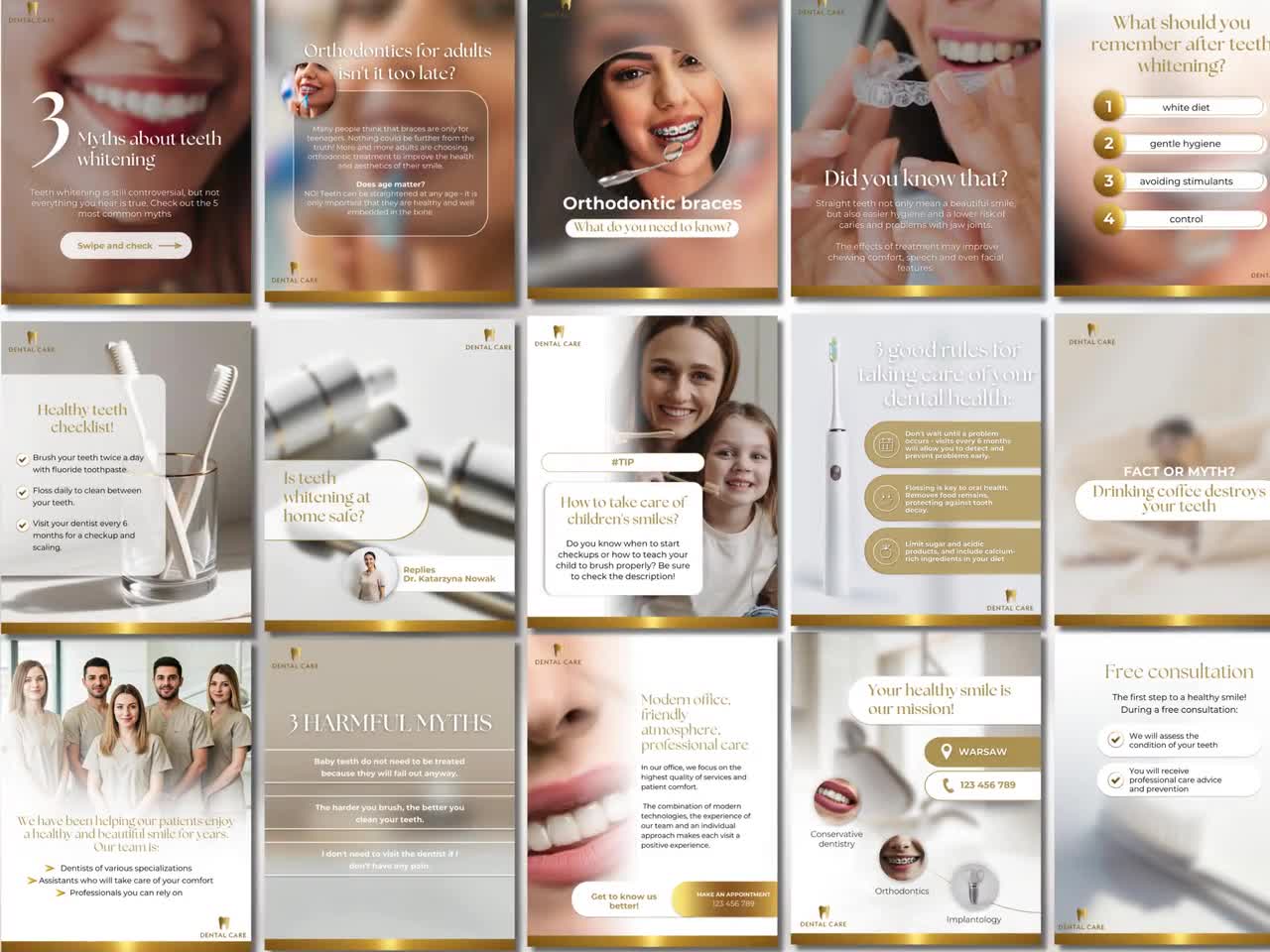 Plantillas dentales de lujo de Canva: más de 100 diseños para dentistas, ortodoncistas y profesionales de la odontología. video poster