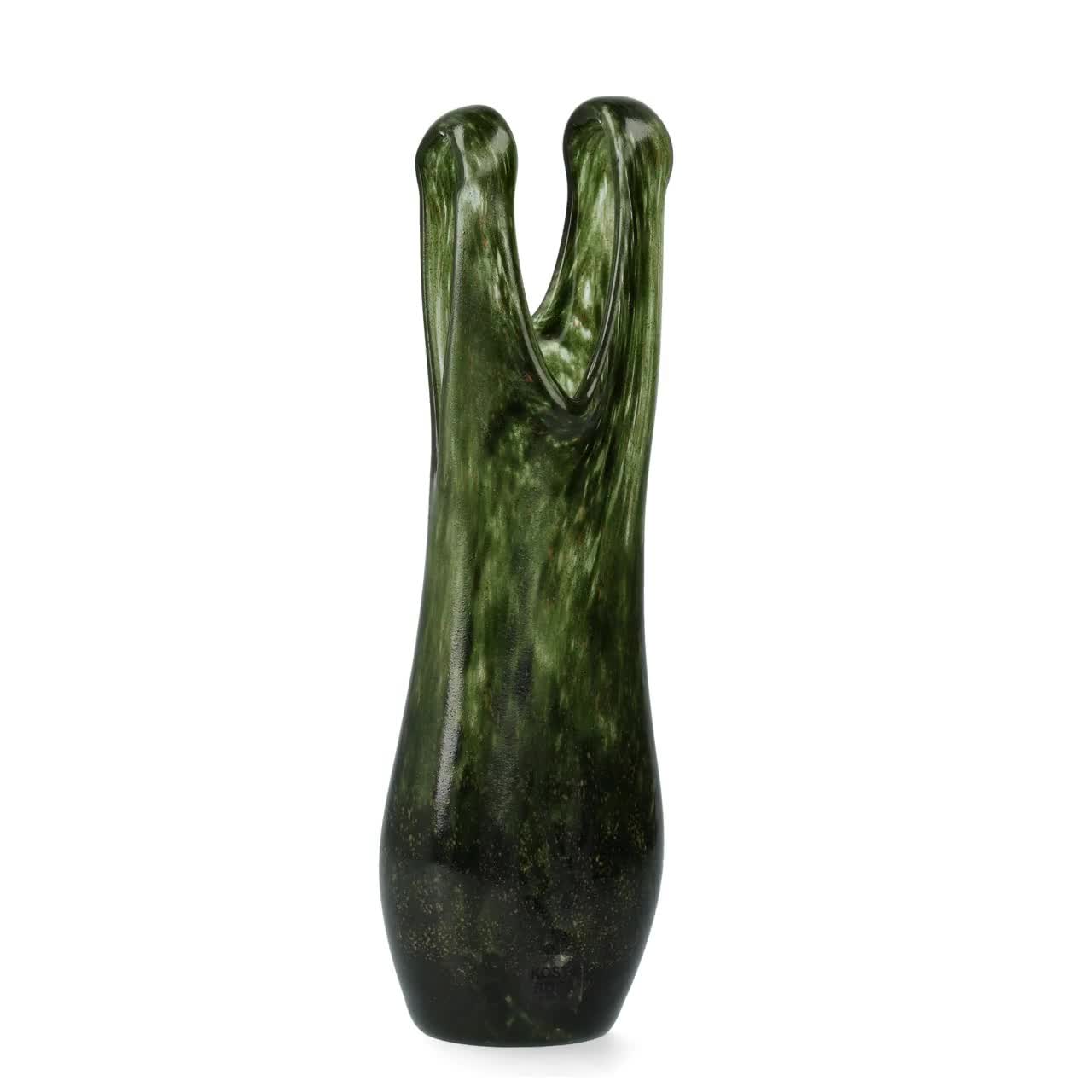 Kosta Boda Catwalk Green 花瓶 – Kjell Engman デザイン