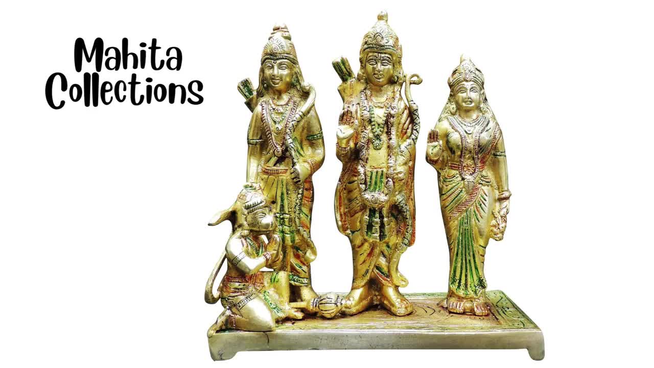 Brass Rama Family Idol Ramdarbar Murti Ram-darbar Statue - Etsy