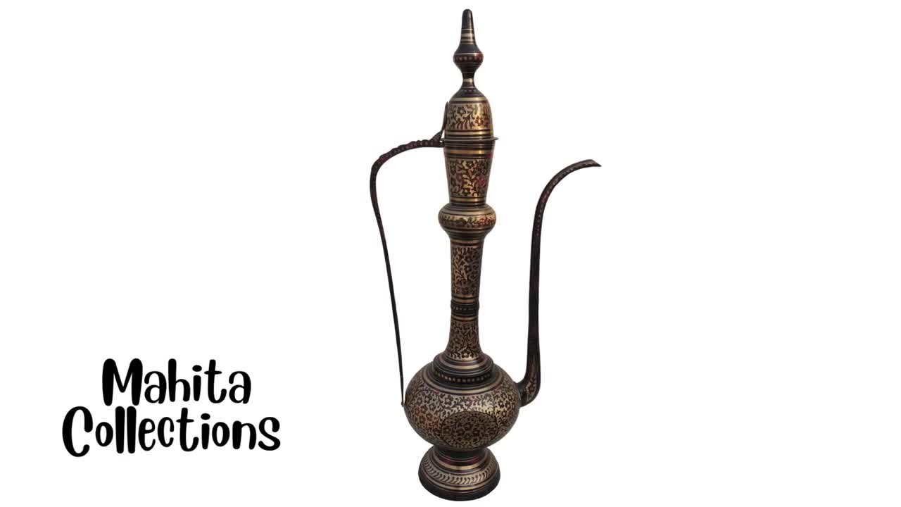 Buy Brass Surahi Aftaba 6.26kg, Vintage Brass Surai, Surai, Metal