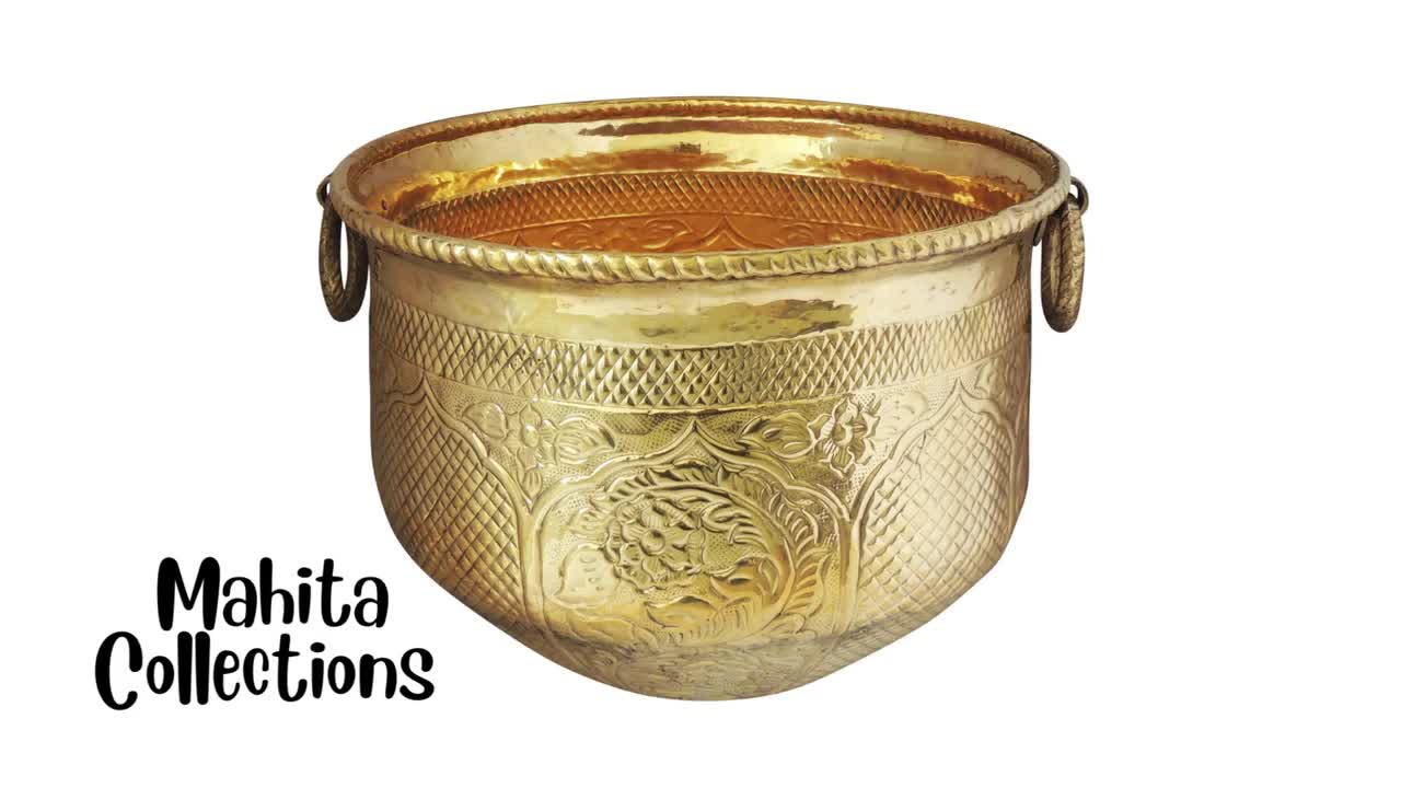 Mangala Snanam Set, Brass Plant Pot, Brass Flower Pot. Pack of 5