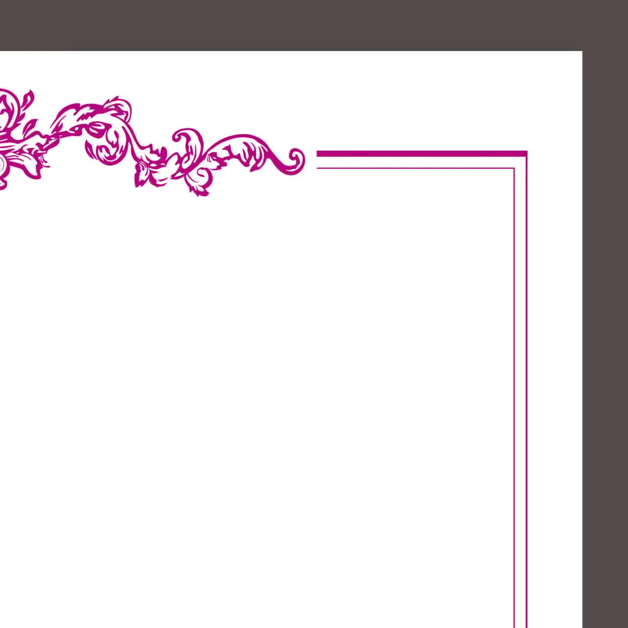 Marcos con borde de página en color rosa, imágenes prediseñadas, 8 x 11 y  A4: certificado, diploma, gráficos comerciales en color rosa fucsia 10213 -  Etsy México, image size:1280x1280