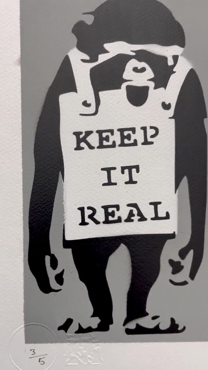 BANKSY/NOT BANKSY - Keep It Real - Original Spray Paint