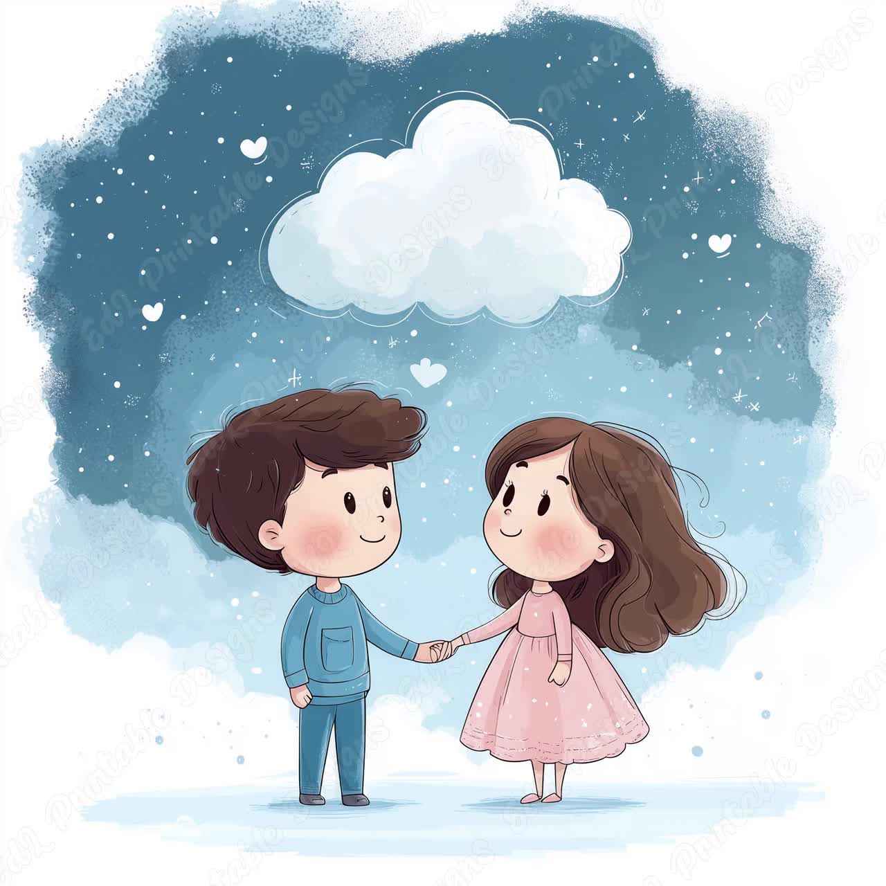 20 schattig romantisch koppel illustraties, afdrukbare afbeelding  Valentijnsdag, Cartoon jongen en meisje digitale download, scrapbooking  papier ambachten JPG bundel, image size:1280x1280