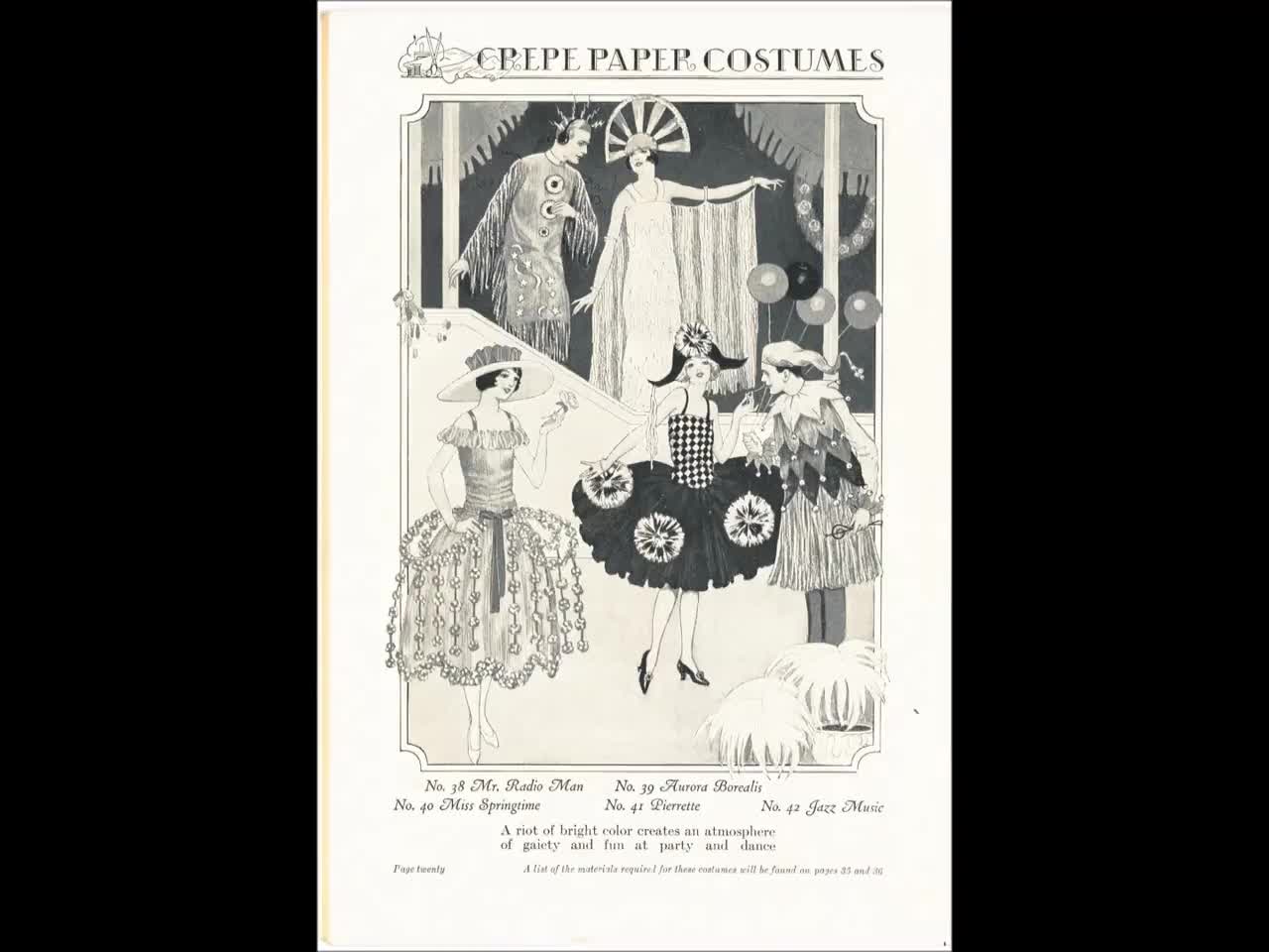 Vintage Craft Book How to Make Crepe Paper Costumes,antique Art Book -   Australia