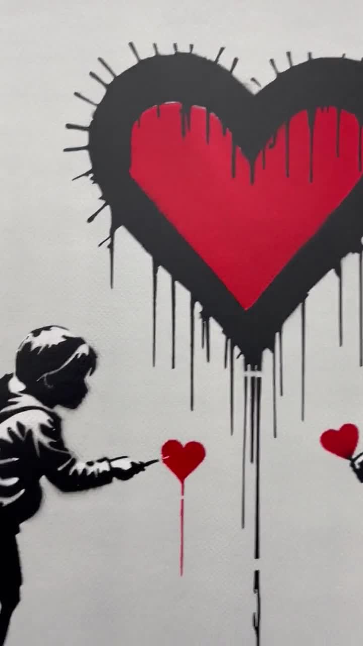BANKSY/NOT BANKSY - Express Your Love - Original Spray Paint