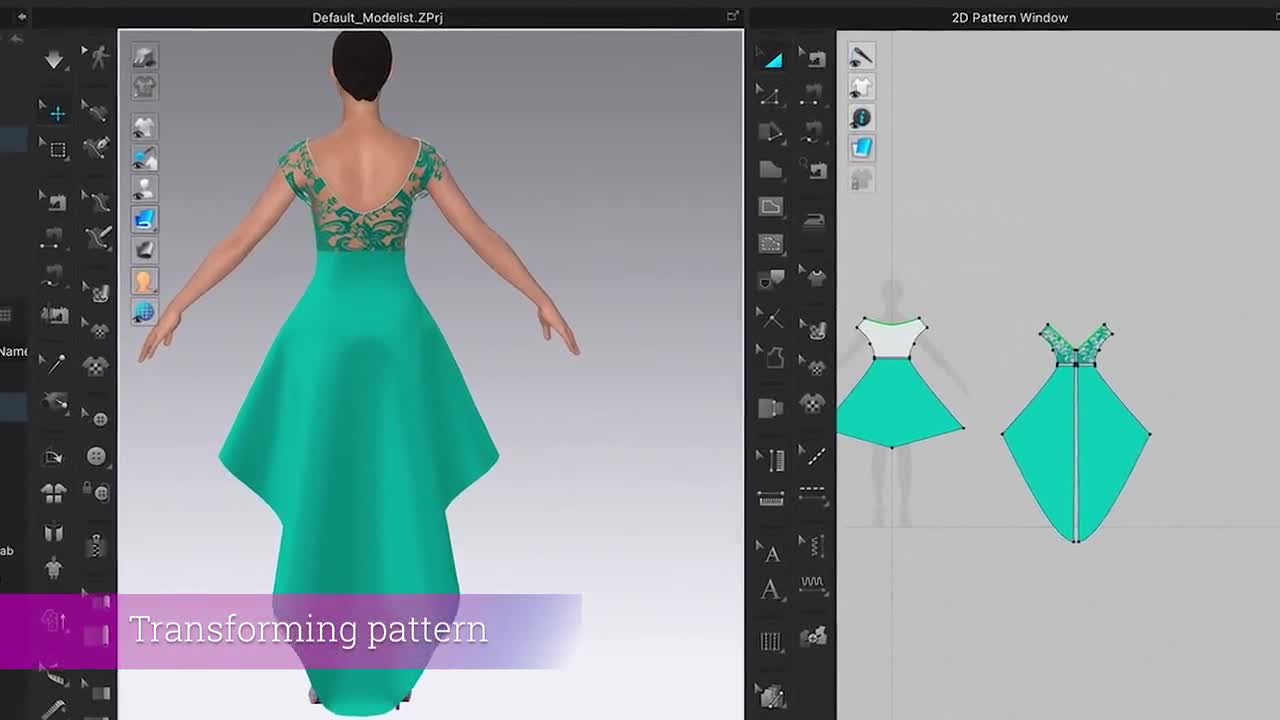 Backdrop Dress Pattern DXF/PDF Format for Clo3d/ai 