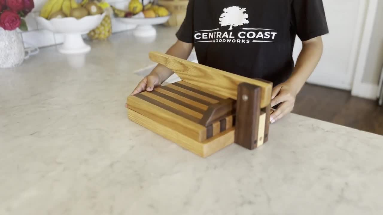 Central Coast Woodworks Hardwood Tortilla Press -Red Oak & Walnut - 11.5  inch
