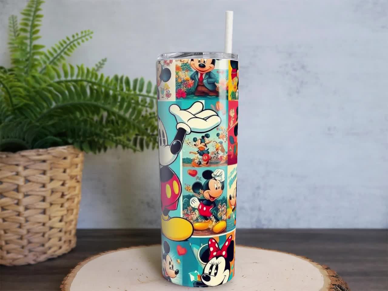 Diseño de vaso de Mickey Mouse: vaso delgado de 20 oz (sublimación) (descarga digital) video poster