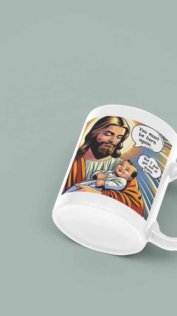 Tazza Da Caffè Gesù 325 Ml – Divertente Tazza Meme Religiosa 'I Heard The Lord' Per Cristiani, Regalo Cattolico, Chiesa, Biblico
