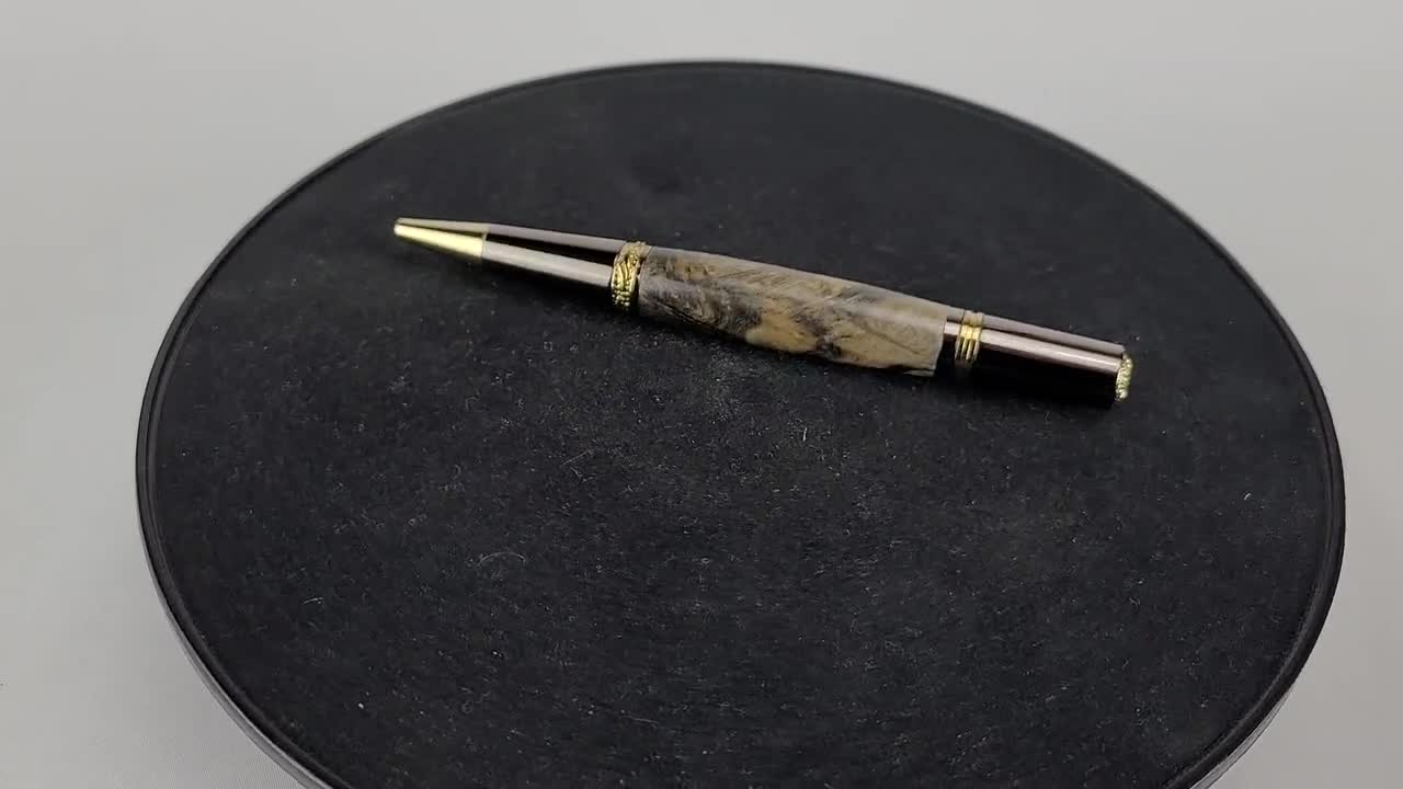 Buckeye Burl Wood Art Deco Ballpoint Pen (Handmade in USA) B21 Gift for Her - Gift outlet for Him - Retirement Gift - Wood Pen