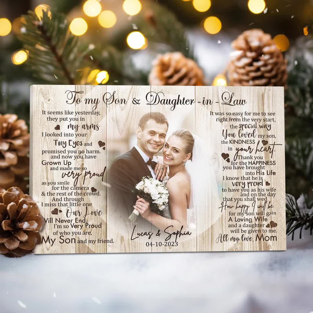 Son-in-law From Mother Christmas Card For Son And Daughter In Law