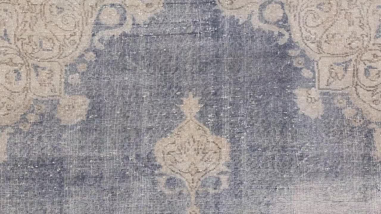 7x11 Vintage Rug, Faded Turkish Rug, Antique Handmade Rug, 7x11