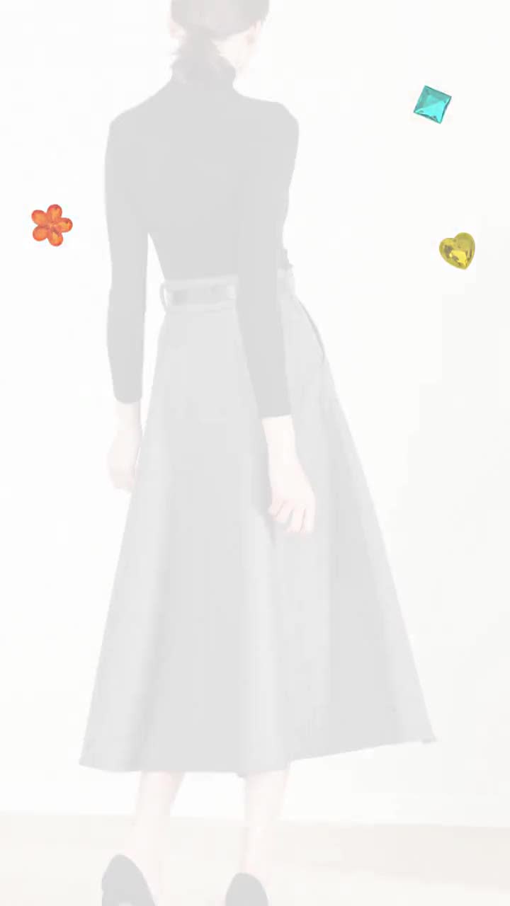 Wool Skirt, Gray Wool Skirt, Winter Skirt Women, Long Skirt