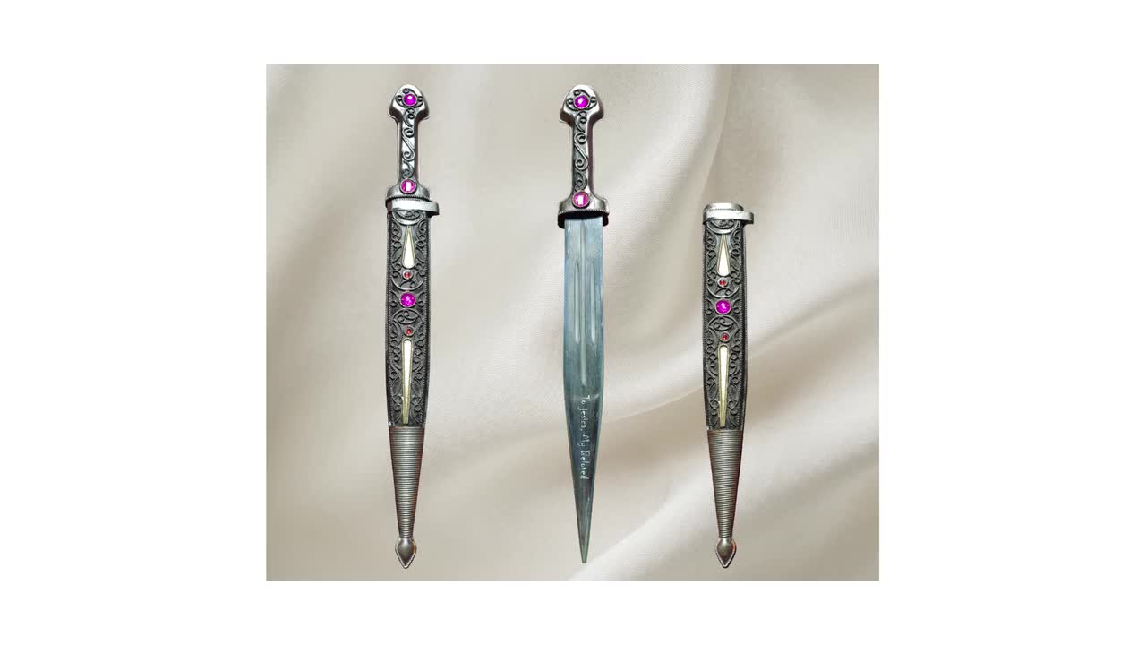 Personalized Handmade Melchior Dagger with Ornate Sheath video poster