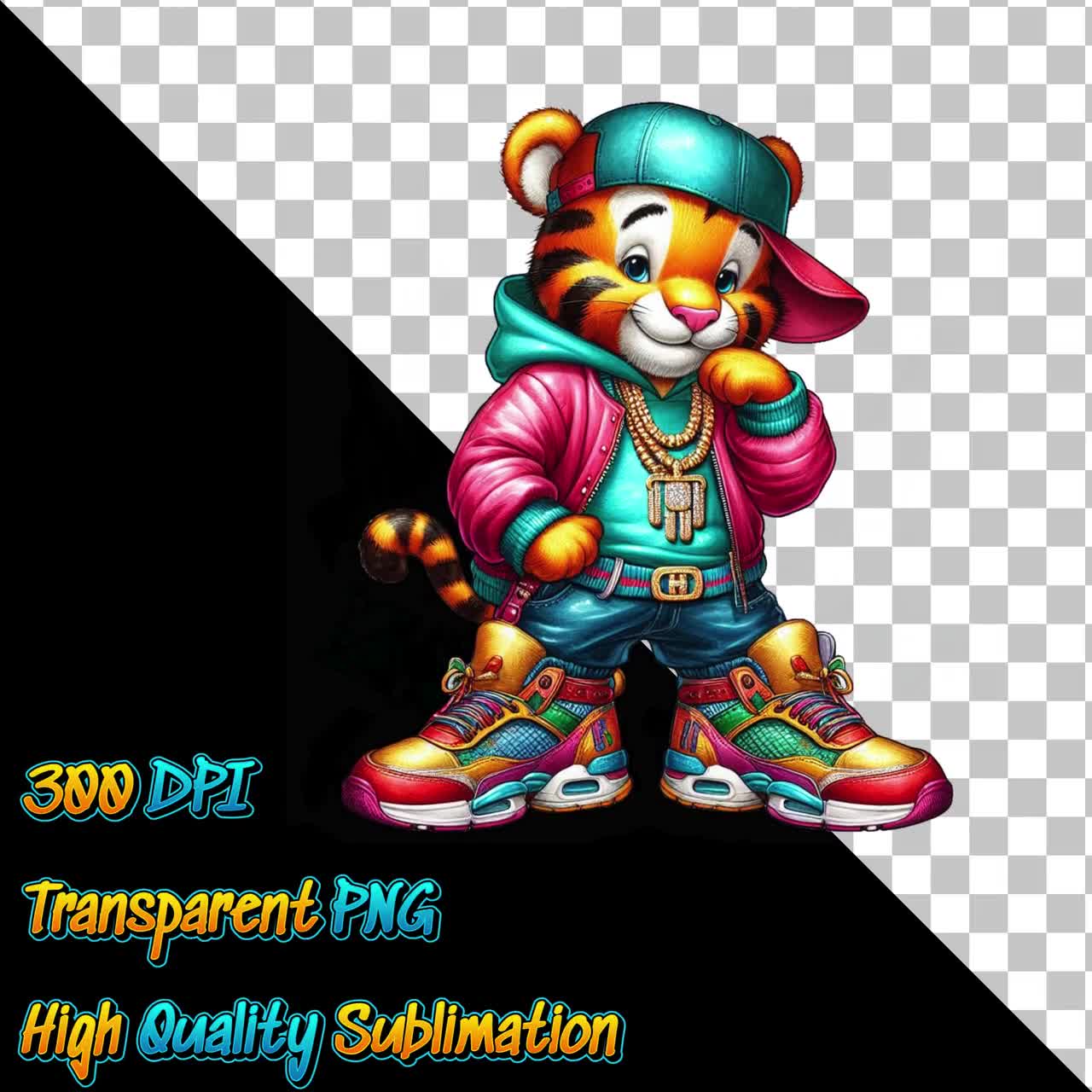 Gangster Tigger | Urban Tigger | Urban Trap Designs | Wacky Fan
