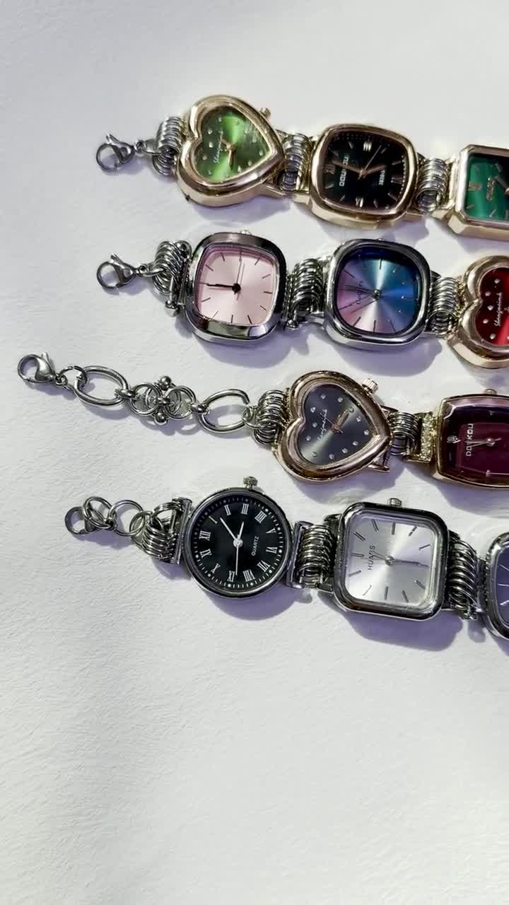 Retro Punk Watch Bracelet,muti Watchface Chain,y2k Clock