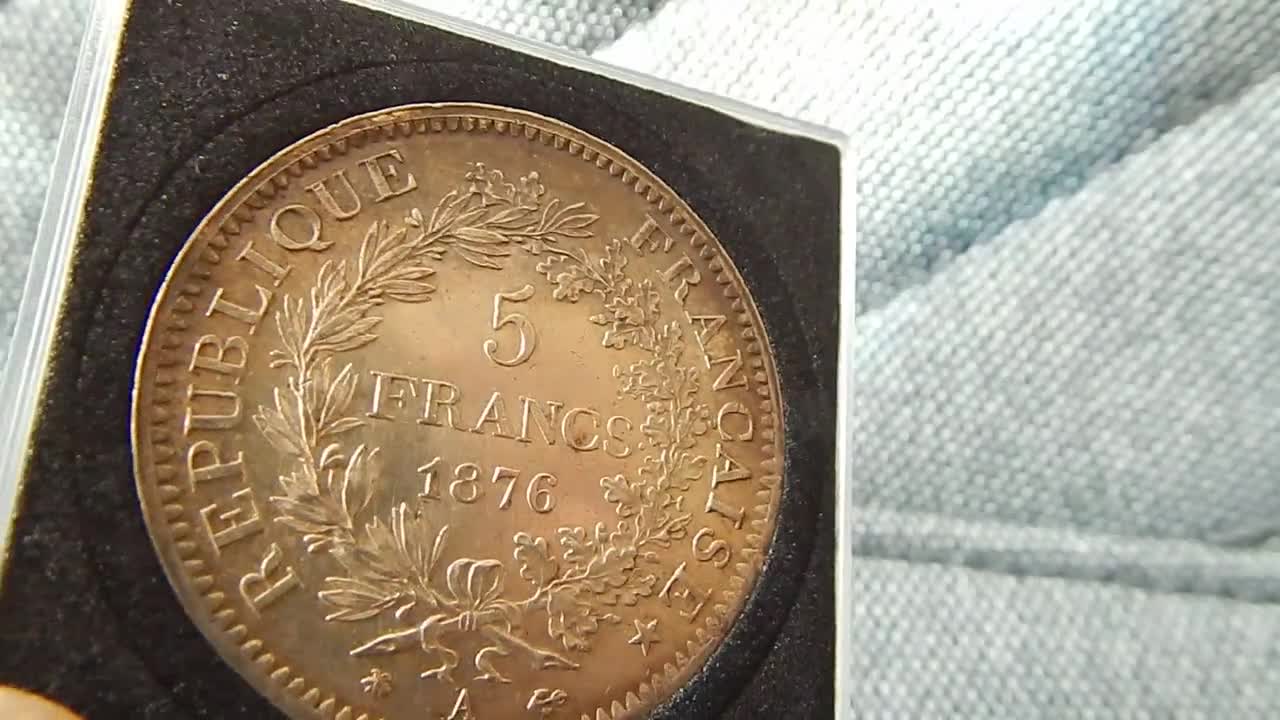 Coin 1876-A France 5 Francs Silver 0.900 - Etsy