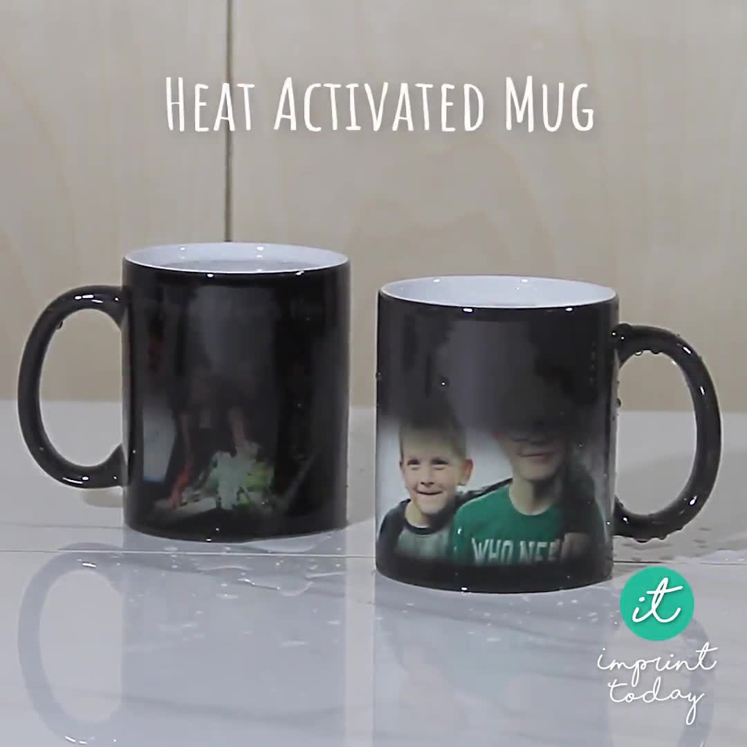 Black Camo Funny Mug Heat Changing Sensitive Magic Color Change Coffee Cup  Ceramic Mugs 11 Oz