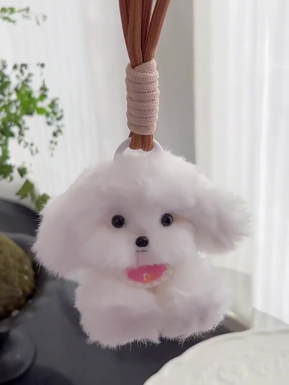 ふわふわの友達ぬいぐるみカスタムハンドメイドマルチーズ犬