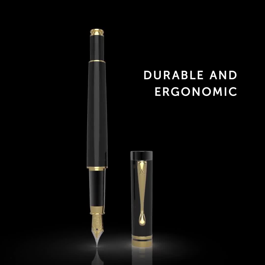 Wordsworth & Black Premium Fountain Pen Set Comes With 24 Ink