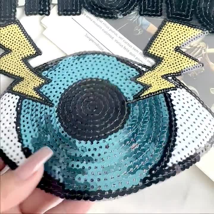 Large Sequin Evil Eye Patch