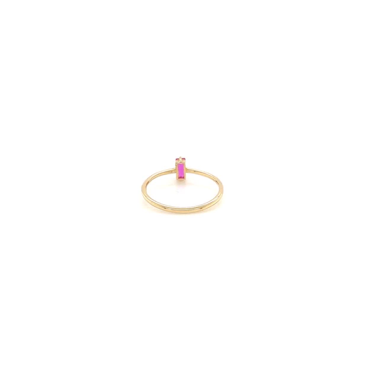 14K Solid Gold Ruby Ring, Designer Ruby Ring, Unique Ruby Ring, Dainty Band Ring, Minimalist Ring, Best Gift video poster