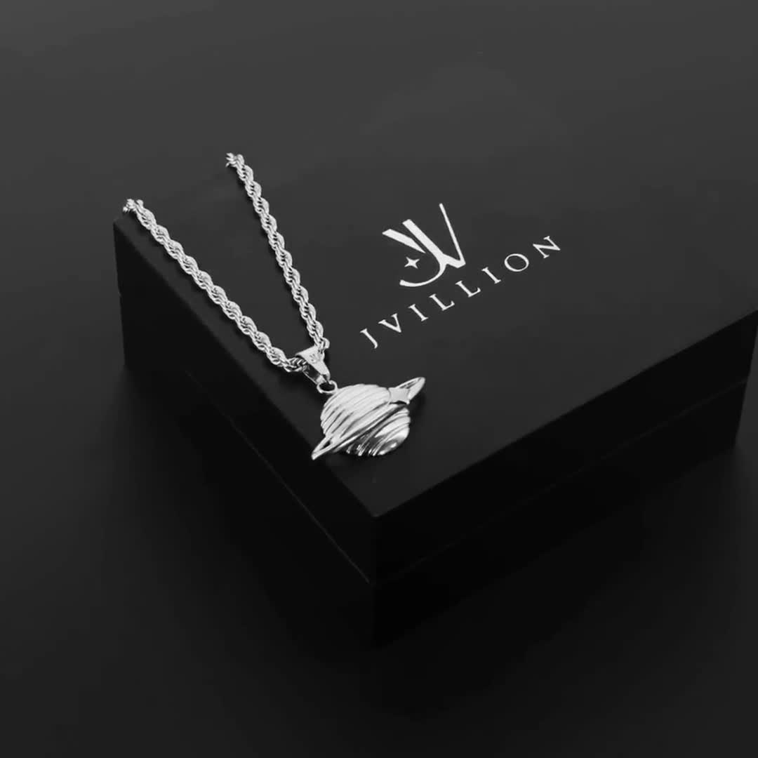 Planet Chain Silver - 3mm Rope Necklace - Saturn Chain