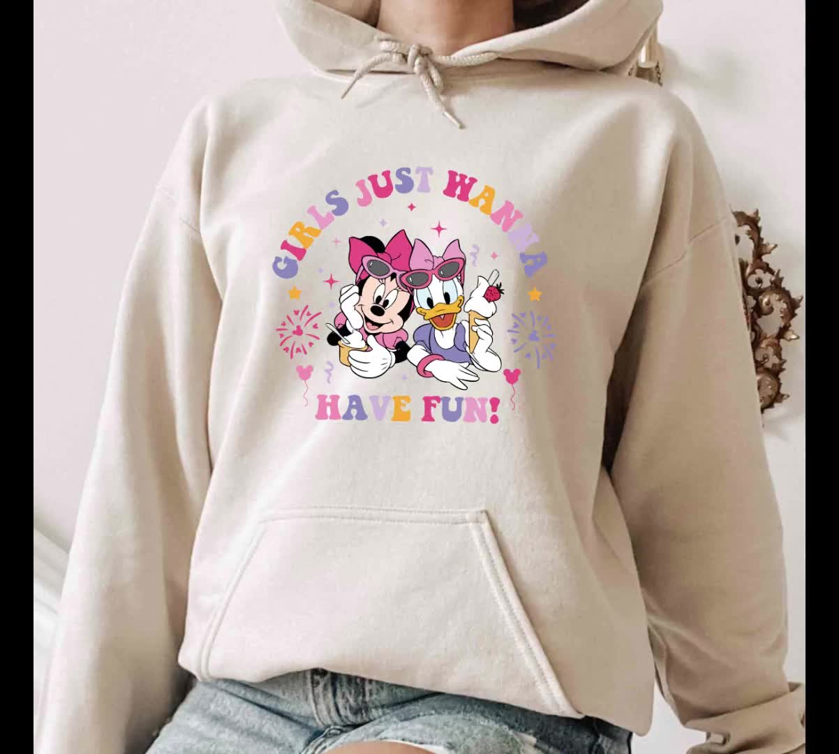 Disney Minnie Daisy Summer Hoodie, Girls Just Wanna Have Sun Tees, Disney Besties Hoodie, Disneyworld Hoodie, Disney Summer Tee, Disneyworld video poster