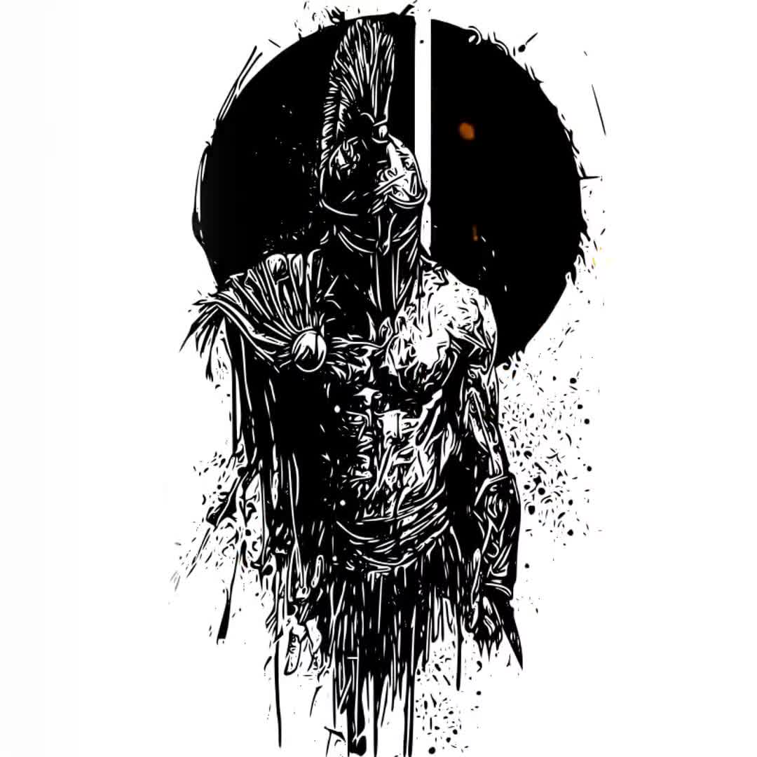 Spartan tattoo stencil | Orangetattooshop.com