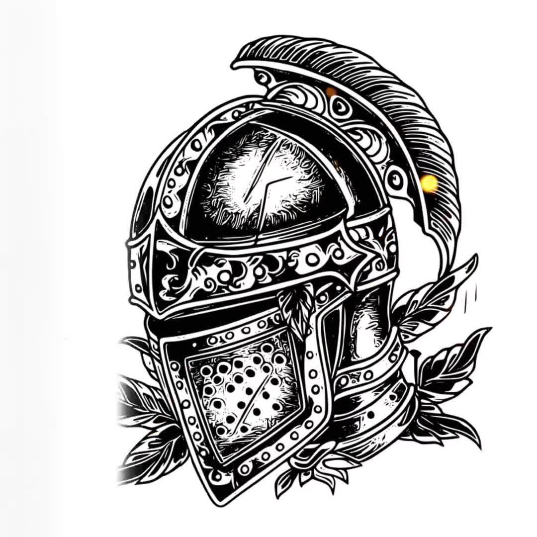 Faces In The Dark Tattoo - Knights helmet by @aspraguetattoo ⚔️  #facesinthedarktattoo #facesinthedark #redemptiontattoocare #stencilstuff  #solidink #neotraditionaltattoo #knight #boldwillhold #tattoosnob  #worldwideinkmag | Facebook, image size:1080x1080