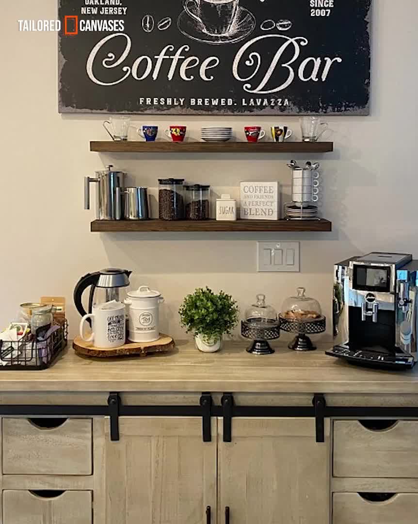 6 PCS Coffee Bar Decor Mini Coffee Bar Accessories Coffee Bar Sign