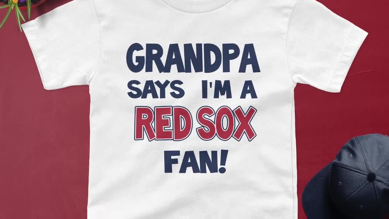 Grandpa Says I'm a Red Sox Fan Kids T-shirt 