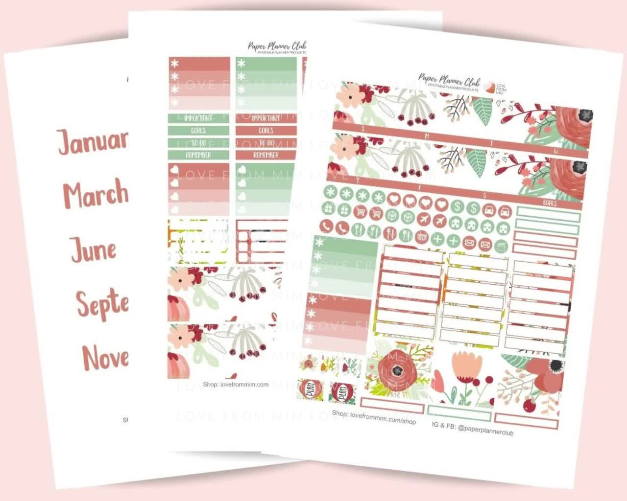 Federal Holiday & Notable Dates Monthly Planner Stickers for inkWELL P –  Knockout Print Shop