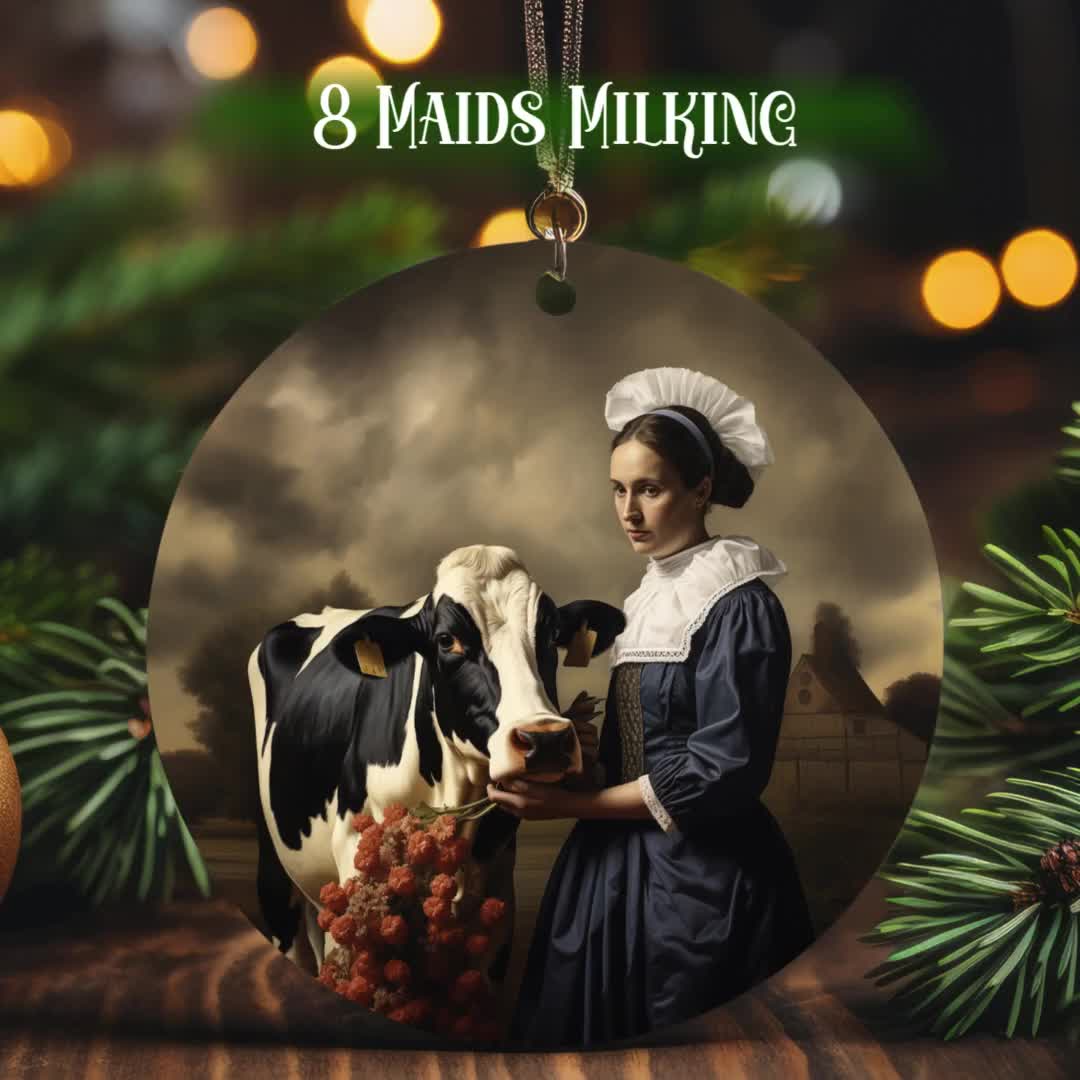 2016/2018 Hallmark Keepsake Ornament-Eight Maids-A-Milking & Six Geese-A-Laying shops