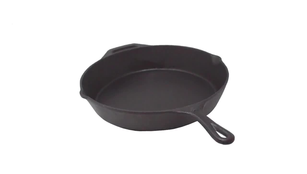 Backcountry Cast Iron Skillet (6 inch Small Frying Pan + Cloth Handle Mitt, Pre-Seasoned for Non-Stick Like Surface, Cookware Oven / Broiler / Grill