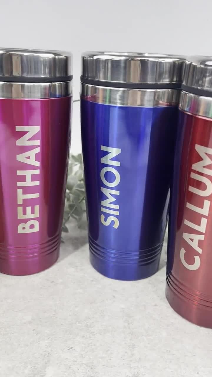 Personalised Travel Hot & Cold Mug, Reusable Coffee Cup, Thermal Stainless  Steel That Holds 450ml, Customise Any Name or Word With Engraving -   Finland