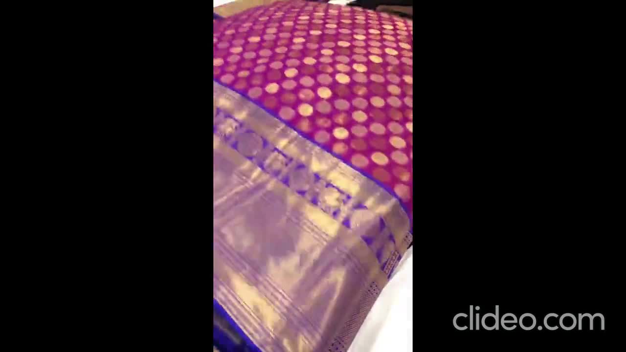 Purple With Bottle Green Kalyani Cotton Gadwal Saree, Soft and