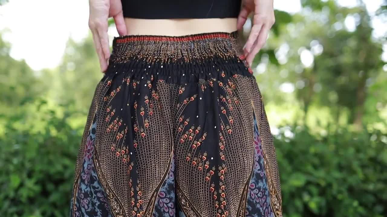 FLOWY HAREM PANTS Women Hippie Pants Comfy Trousers Petite to Plus