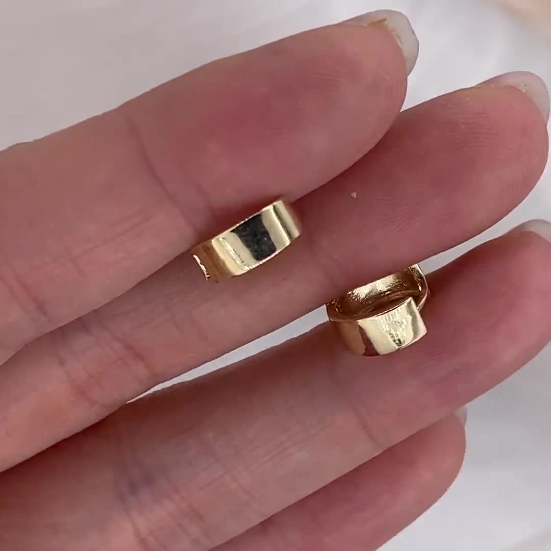 Set 10 Paia Orecchini Donna Oro 14K - Zirconia, Anallergici, Flatback, Huggie E Cartilagine Per Piercing Multipli