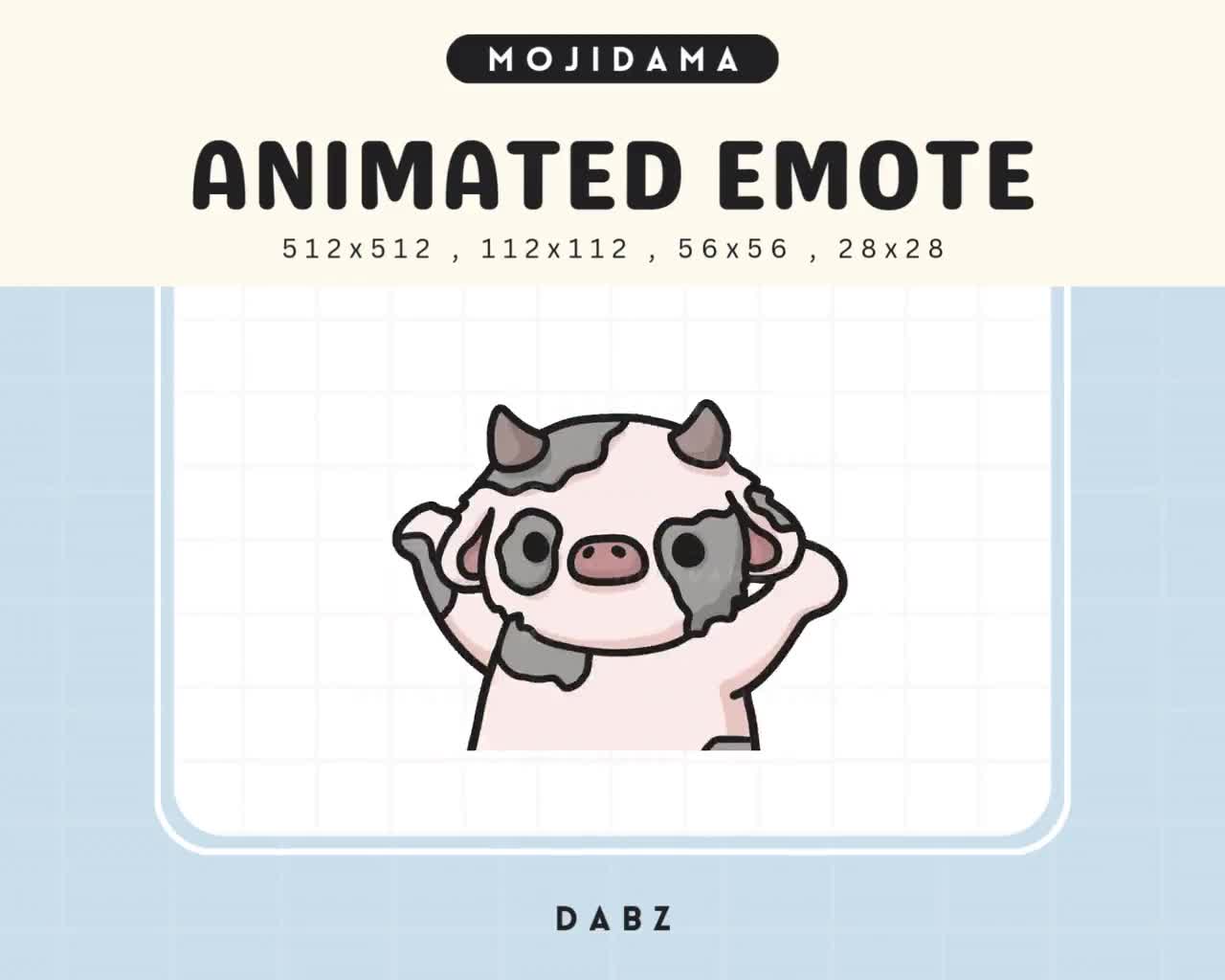 Emote animado de vaca para celebrar: Divertido para Twitch, Discord y  YouTube (Descarga digital) - Etsy México, image size:1280x1024