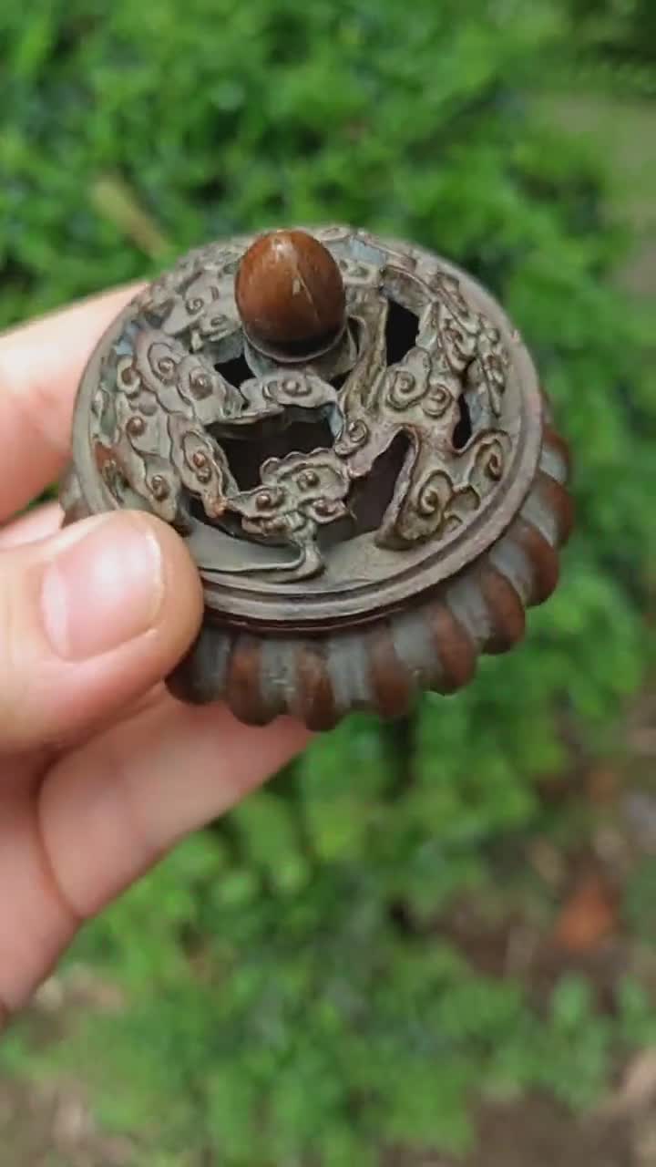 ヴィンテージスタイルの銅製かぼちゃ香炉（蓋付き） - Etsy 日本