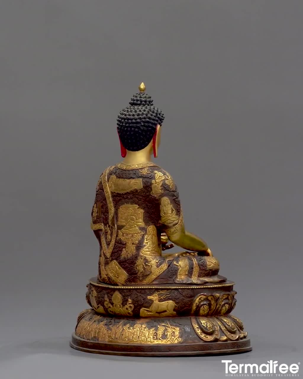 ネパール　釈迦牟尼坐像 釈迦牟尼仏の古代像 | 仏教の創始者ゴータマ・ブッダの手彫り