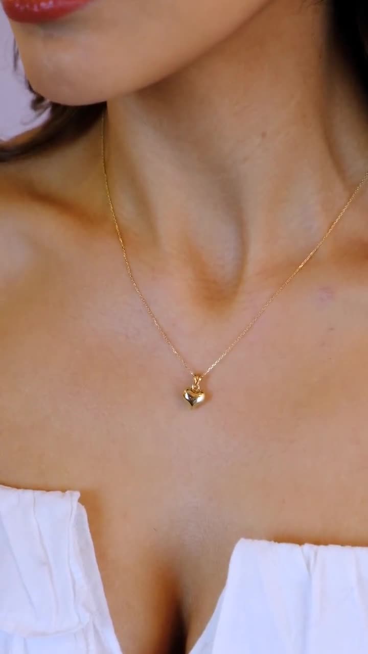 ネックレス・ペンダント Mini Melting Heart Pendant (Gold) Girls_mini_heart_necklace_14k_