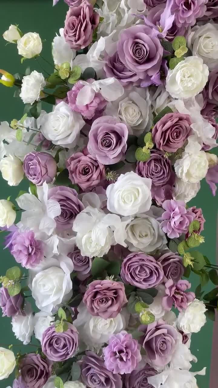 紫のバラとアジサイの花のアーチ：結婚式の背景の装飾 - Etsy 日本