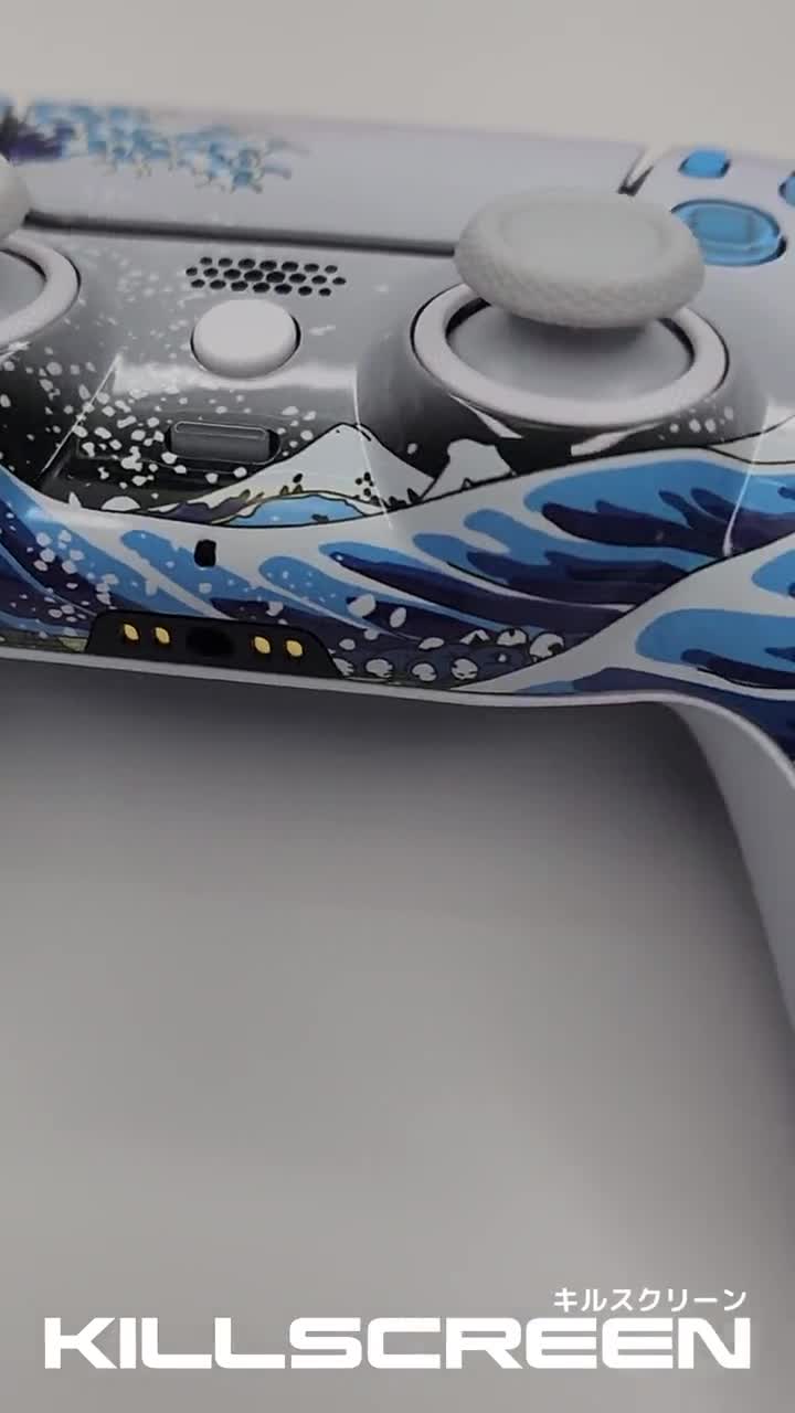 Kanagawa Great Wave PS5 Controller Sony X Killscreen