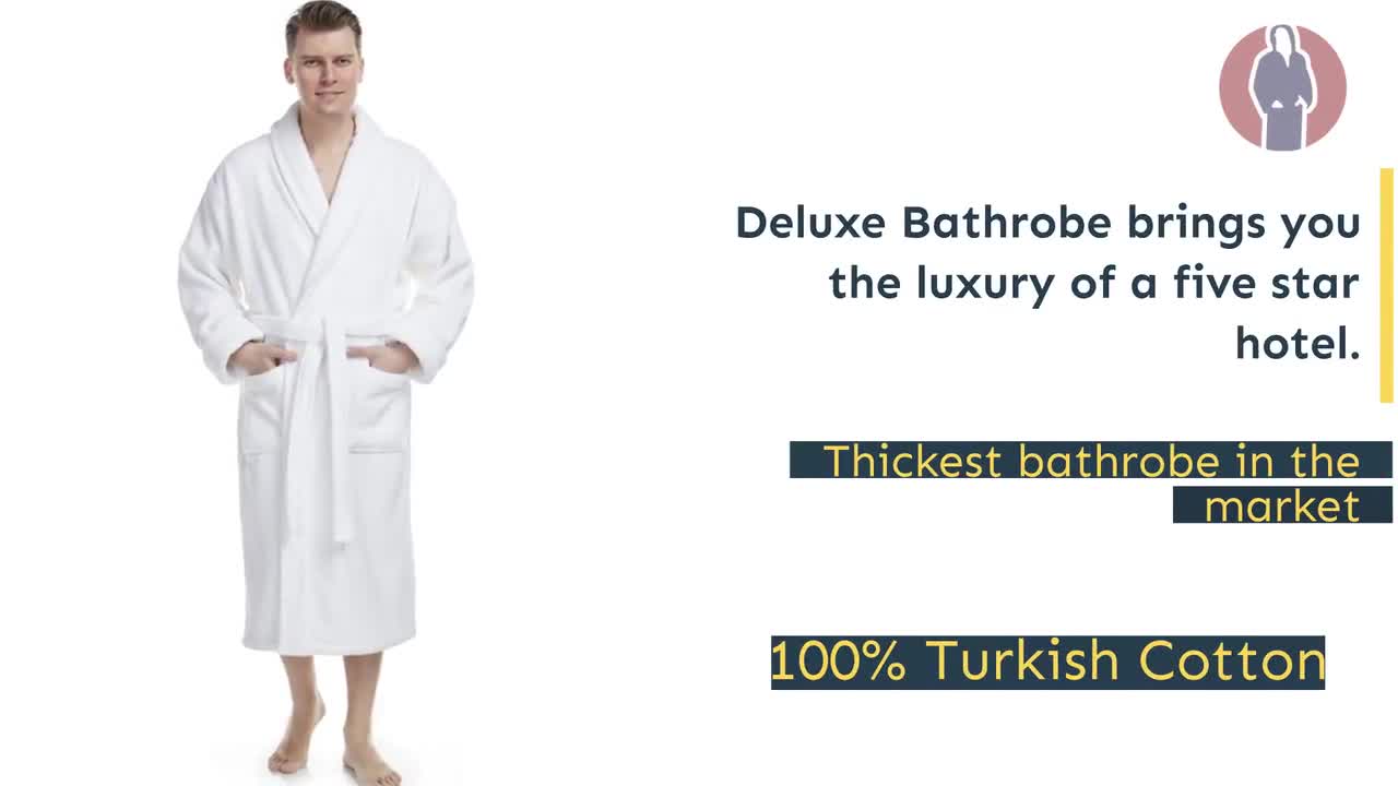 Women's 20 oz. Deluxe Turkish Cotton Hooded Bathrobe 