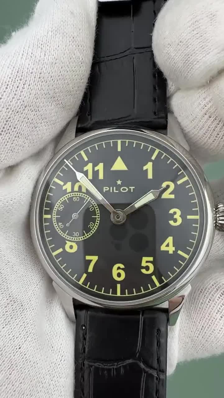 Molnija Pilot Aviator Mechanical Wriswatch Men Big Military Watch