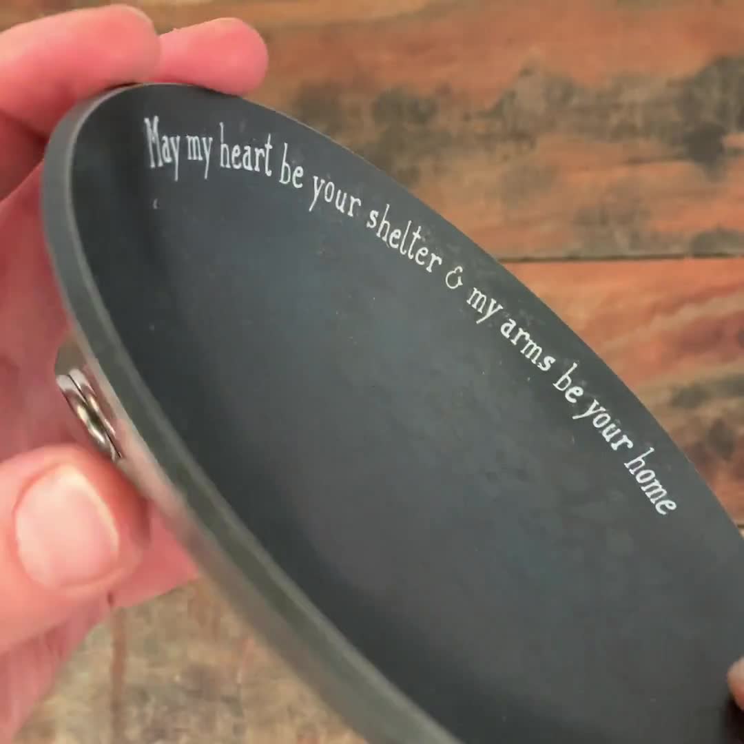 Personalized Iron Anniversary Bowl: Hand Forged Pressed Metal Catch-All Dish video poster