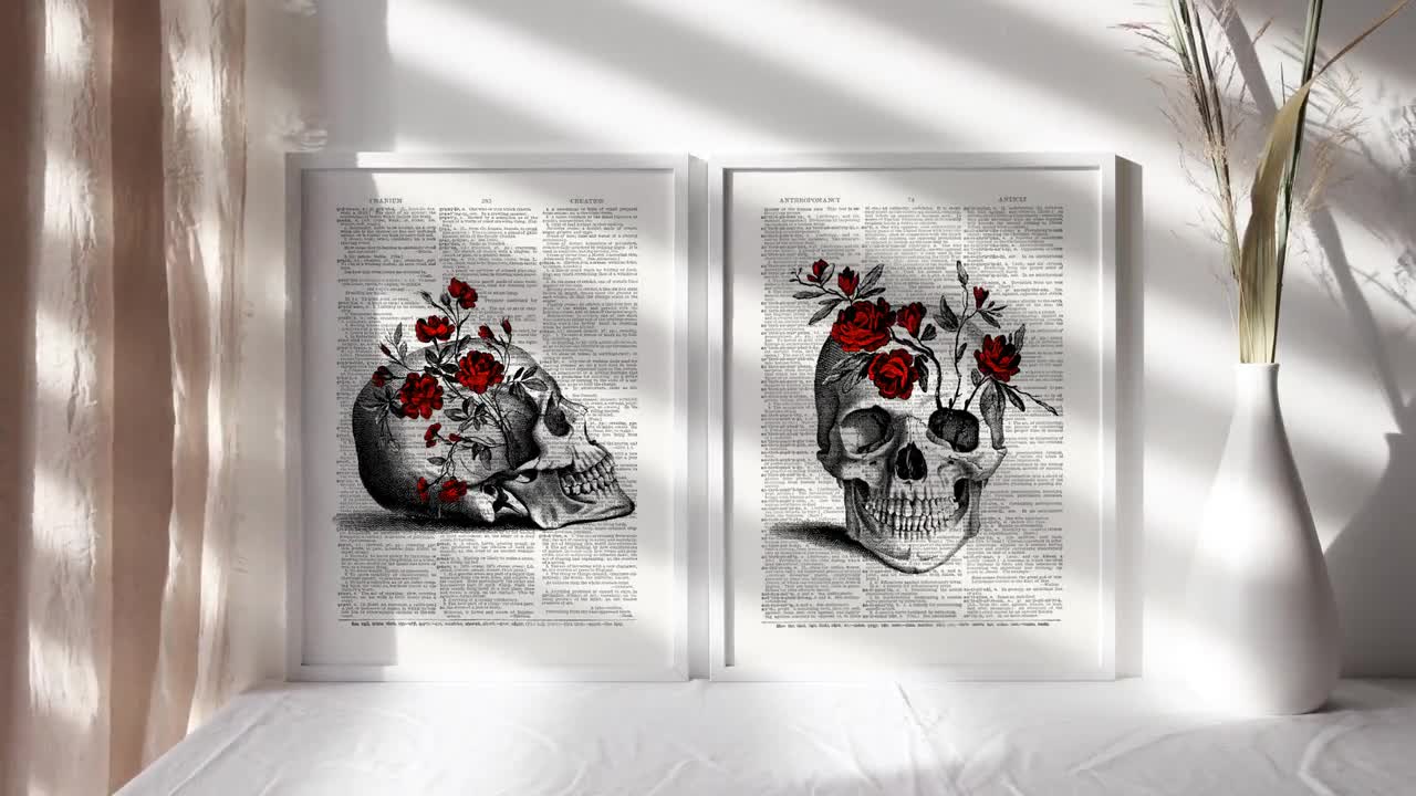 Skull Art Print Anatomy Art Skull Illustration Skull Collage Skull